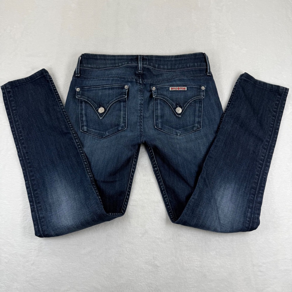 Hudson Beth Baby Bootcut Jeans Dark Wash Low Rise Flap Pocket Denim Y2k 27